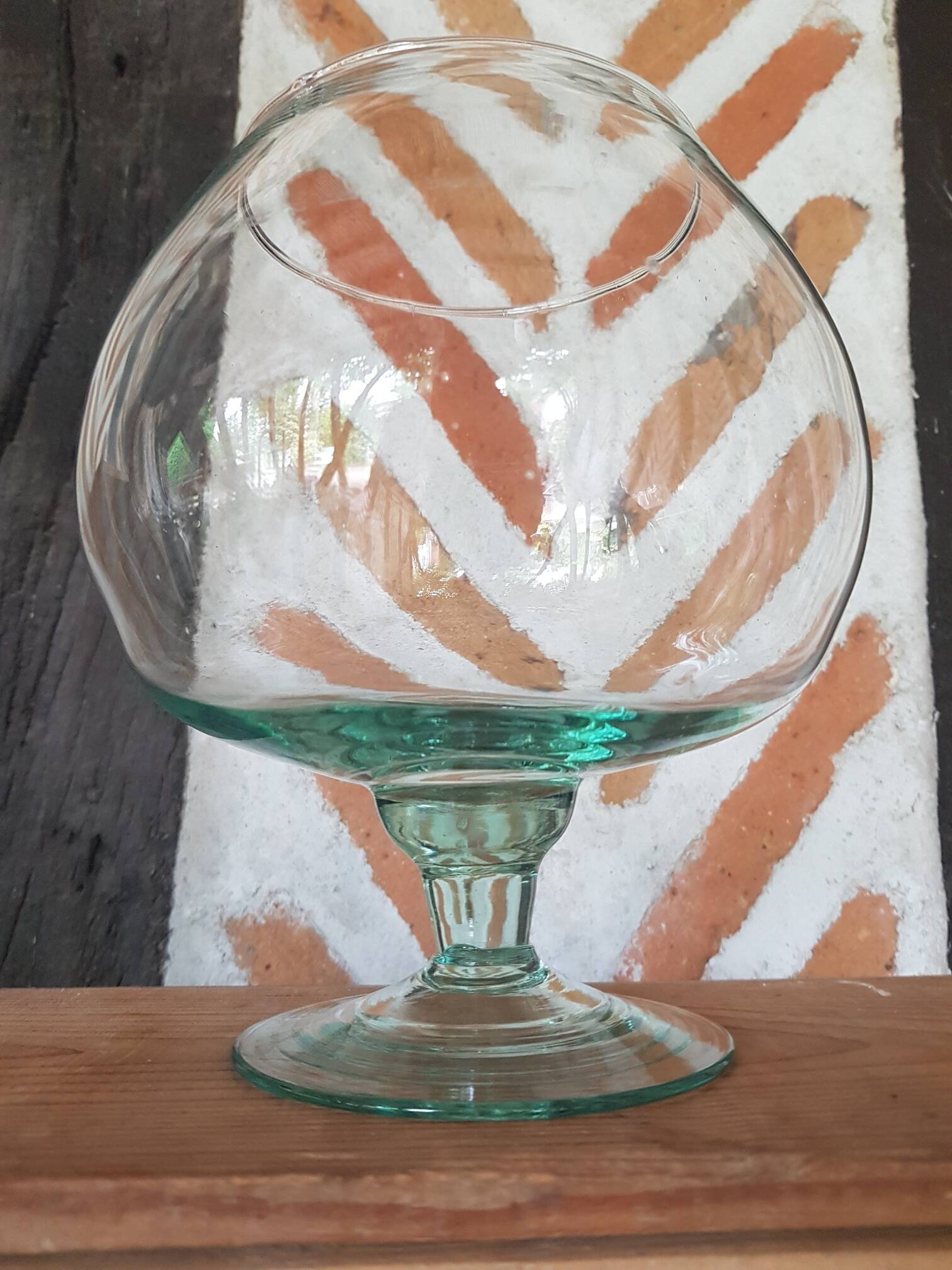 Glass terrarium cup vase