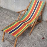 Vintage deckchair, lounge chair or chaise longue