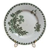 Assiette plate terre de fer Saint-amand – Modèle Denise – Décor vert
