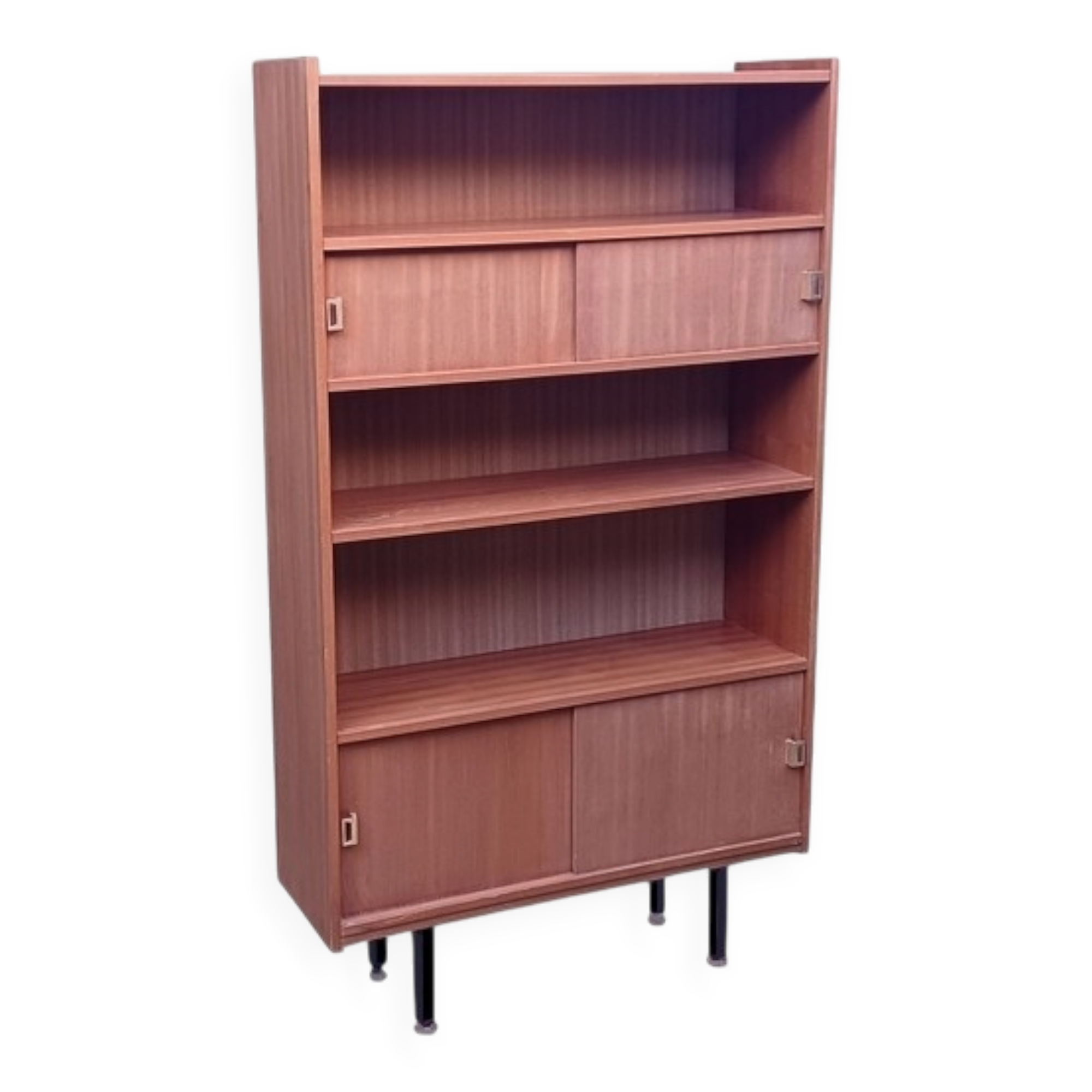 Vintage modernist bookshelf from the 1950s.