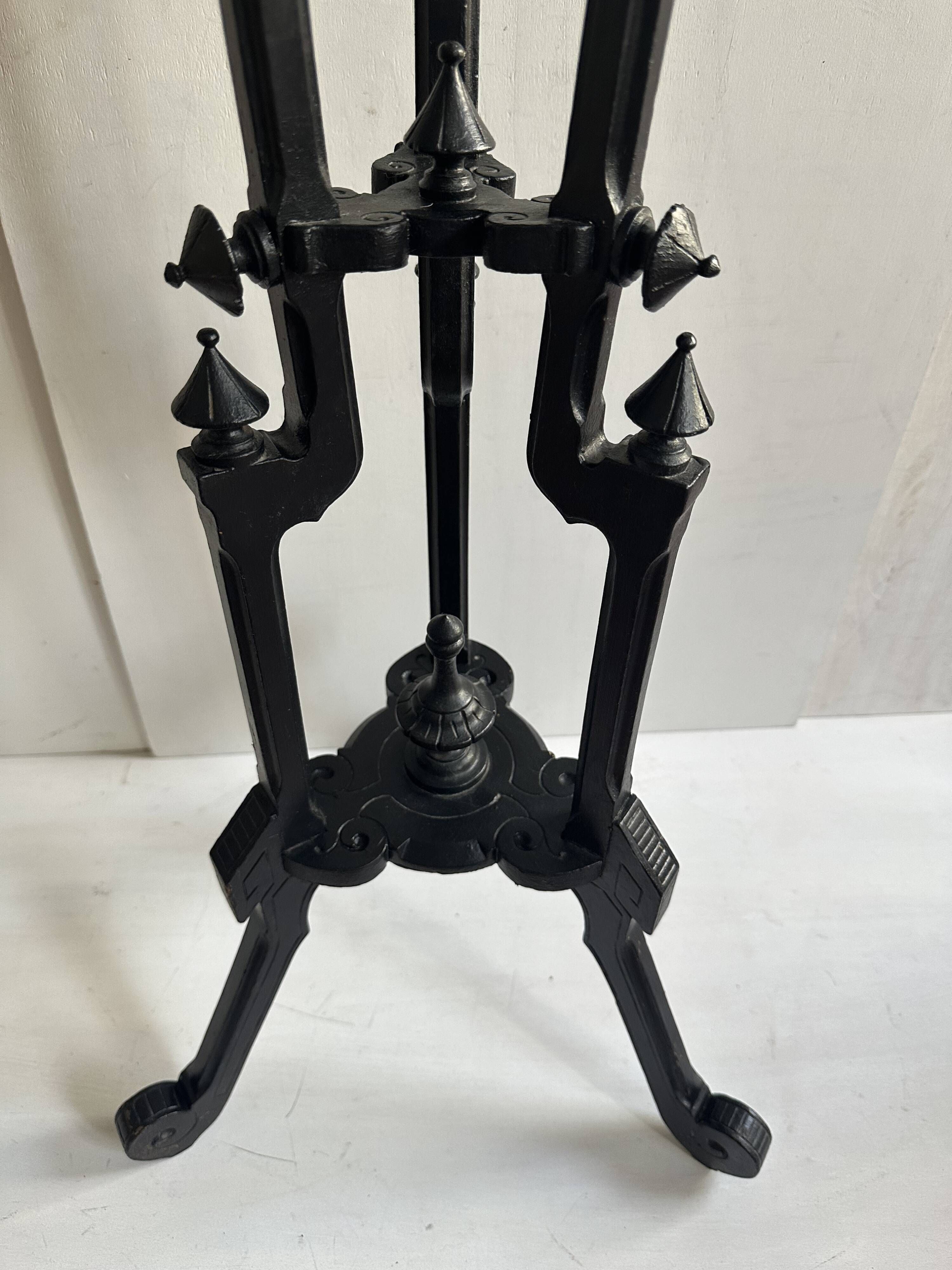 Napoleon III stool in blackened carved wood, 19th century