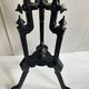 Napoleon III stool in blackened carved wood, 19th century