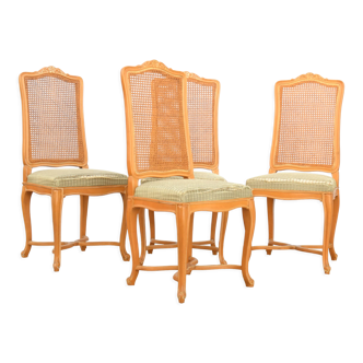 6 cane-back chairs