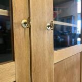 Vintage oak display case, removable