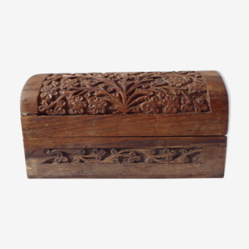 Carved indian wooden box