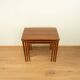 Set of 3 nesting tables, walnut with beech, vintage from the 60s