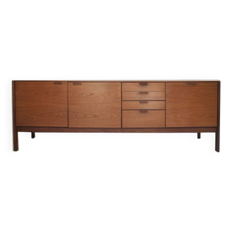 Enfilade scandinave vintage poignées cuir