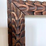 Antique handcarved frame Cedarwood 23.5 cm x 18.5 cm