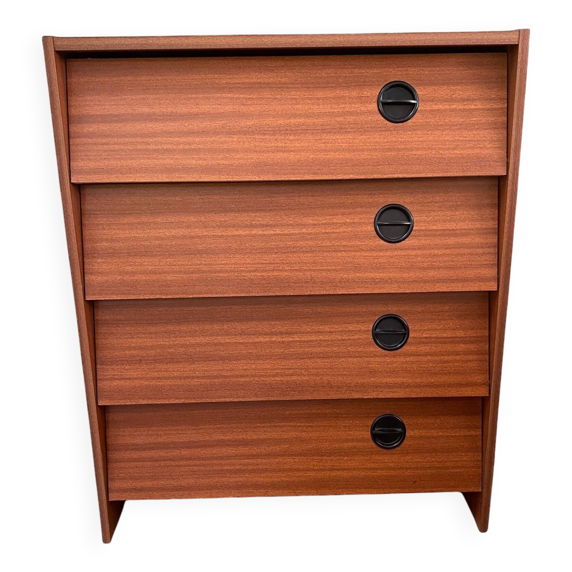 Teak veneer shoe cabinet, 1960s