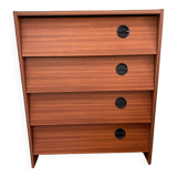 Teak veneer shoe cabinet, 1960s