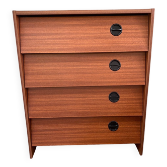 Teak veneer shoe cabinet, 1960s