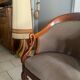 Antique armchair, Restoration style, swan neck