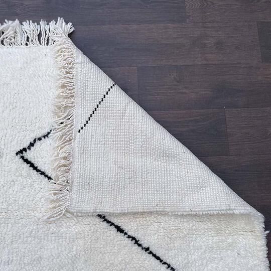Moroccan berber carpet black and white