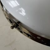 1920s opaline glass and brass pendant light