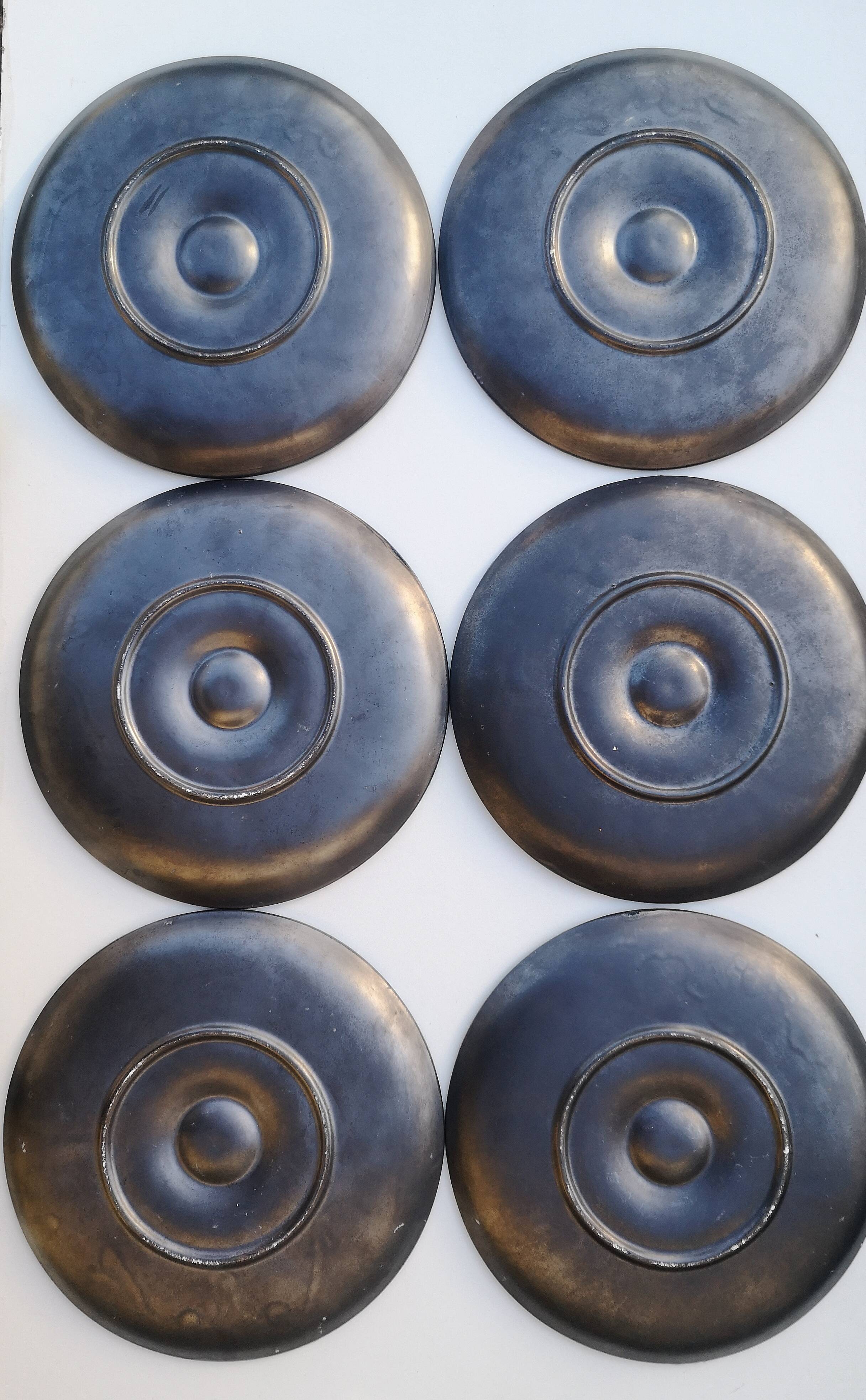 Vintage Fat Lava Oyster Plates