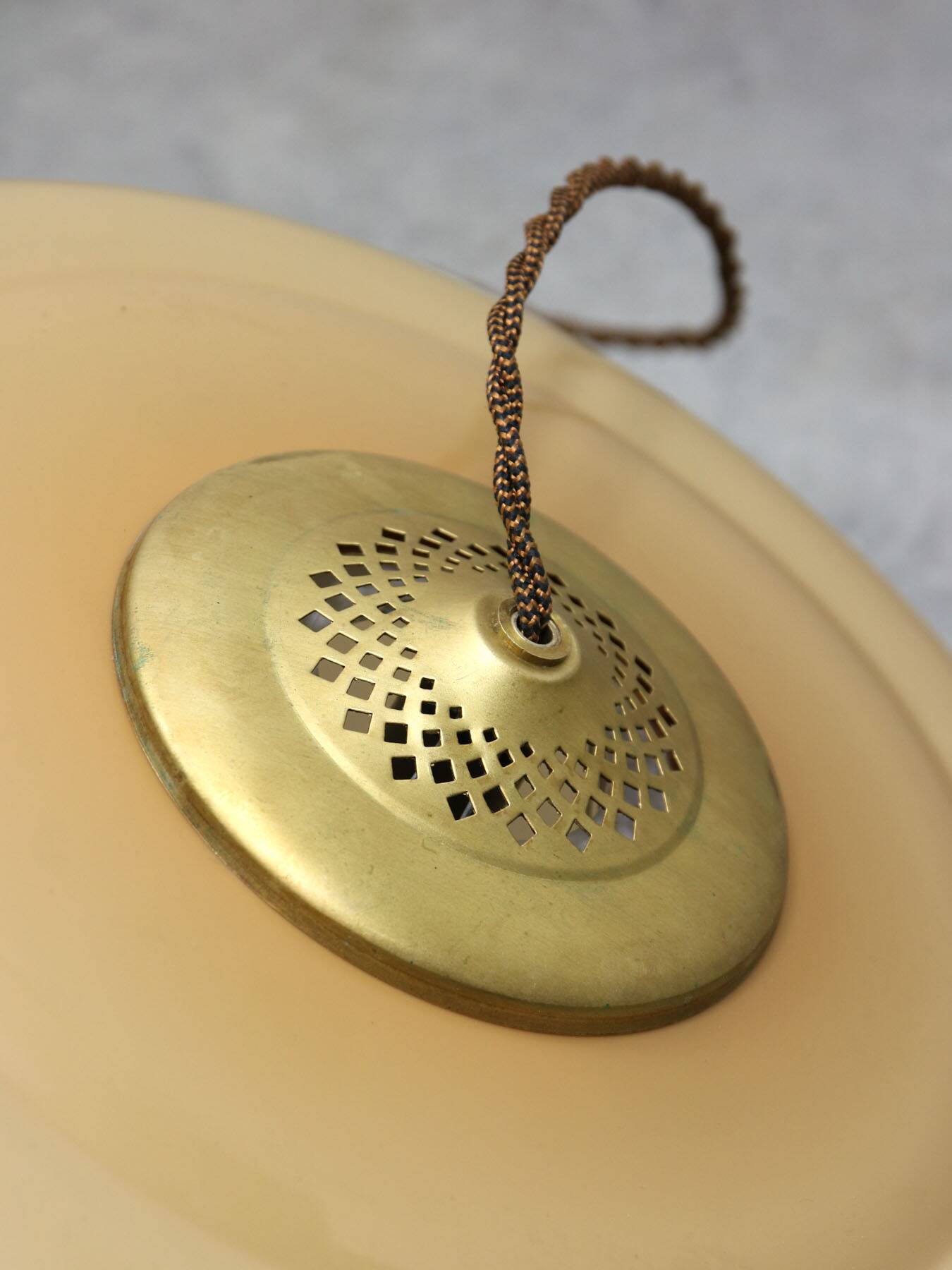 Space Age Brown Pendant Lamp from Guzzini, 1960s