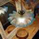 Suspension vintage bleue