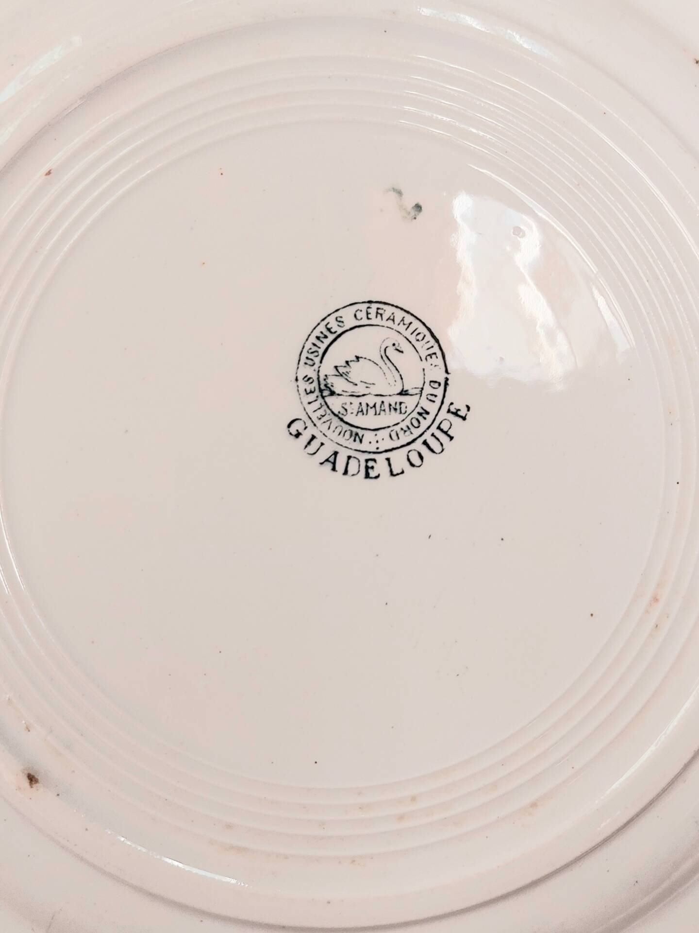6 flat plates in ironstone - Guadeloupe model