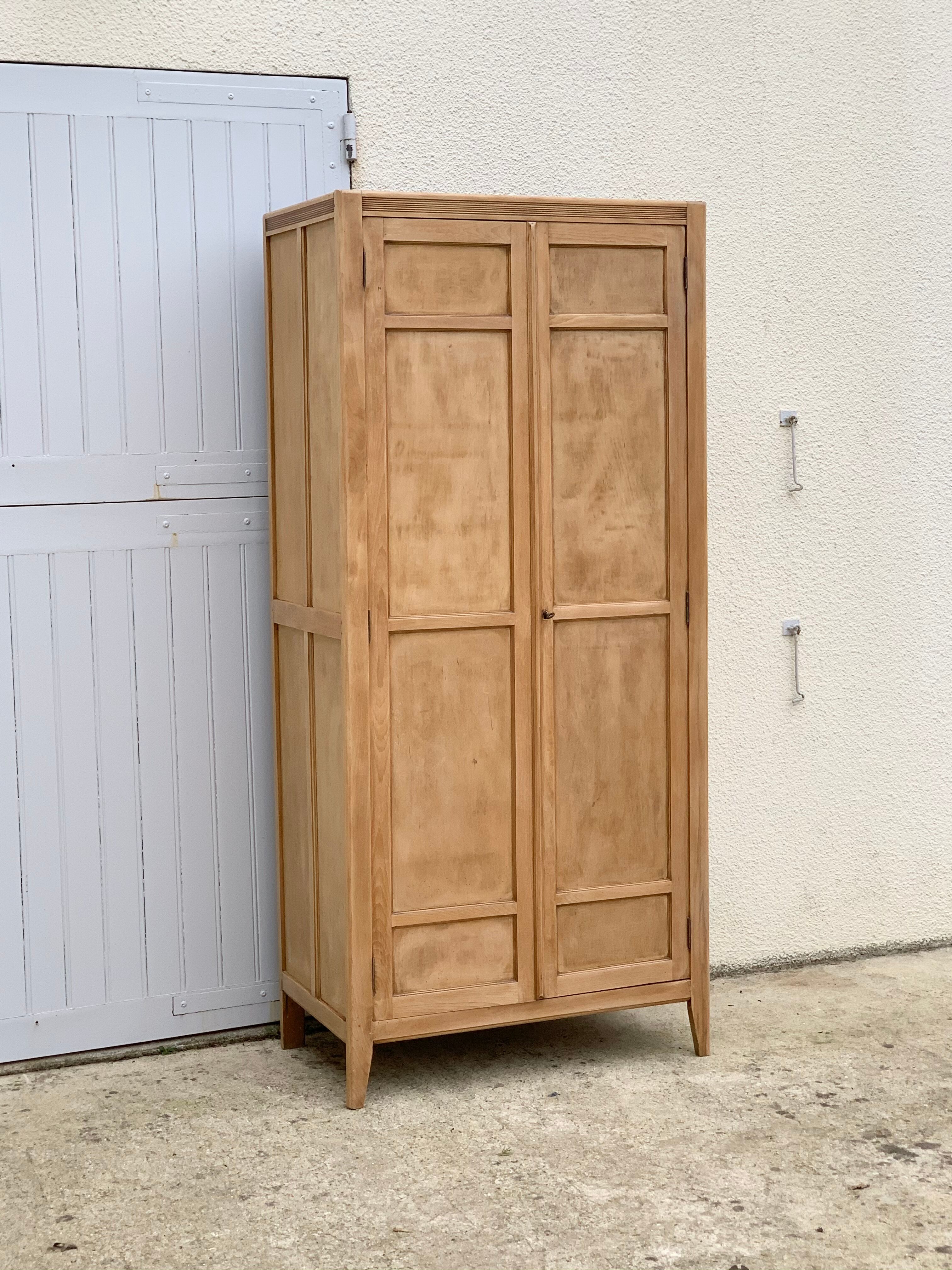 Paris raw wood cabinet 1950