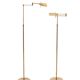 Brass Swing arm Halogen floor lamp by Holtkoetter 1980s Germany