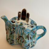 Théière anglaise en céramique vintage