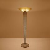 Emilio Lancia floor lamp mirror painted wood brass around 1940