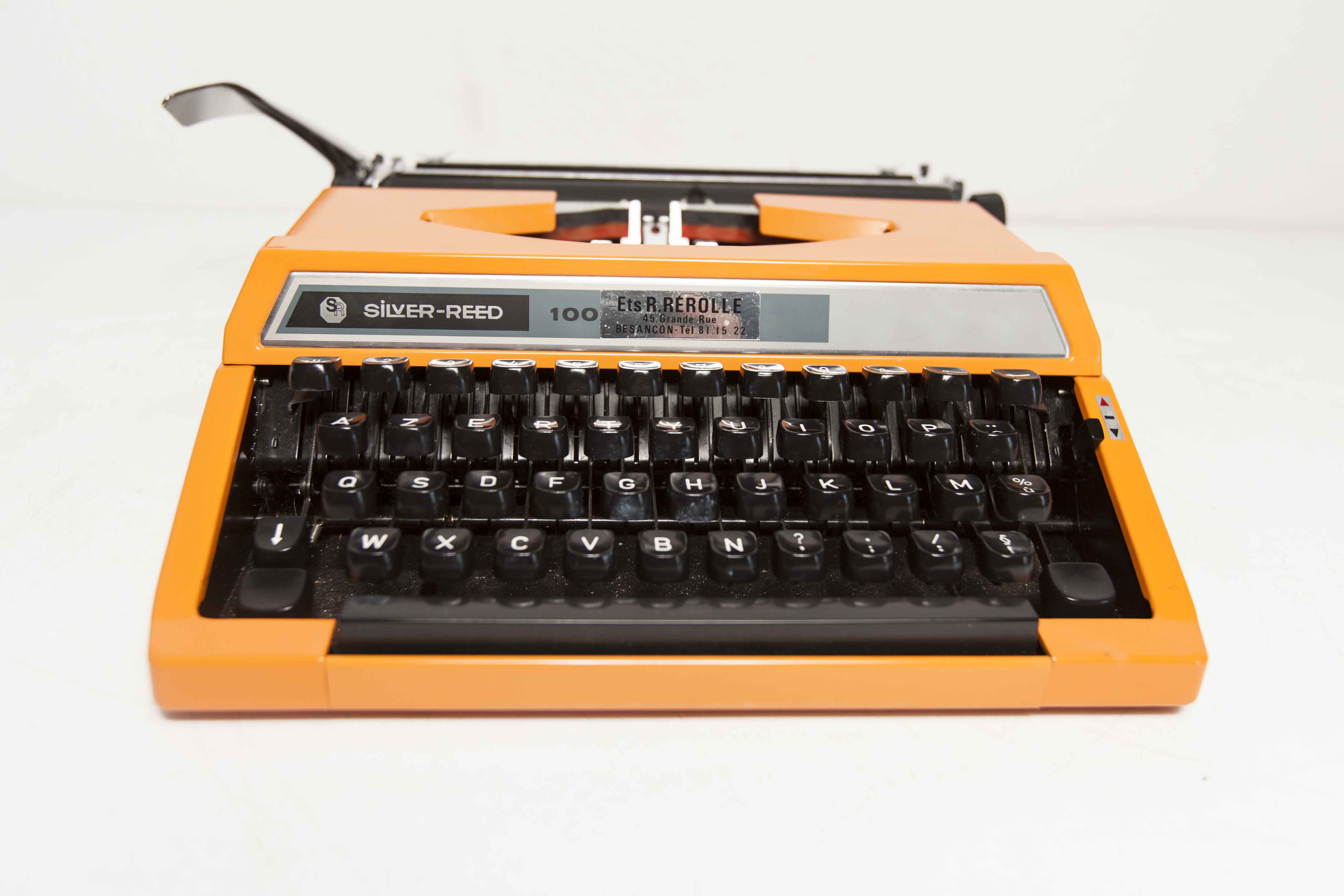 Revised Orange Silver Reed 100 Typewriter and New Ribbon 1977