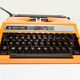 Revised Orange Silver Reed 100 Typewriter and New Ribbon 1977