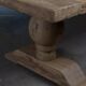 Monastère Soleil table – Antique patinated solid wood – 220 cm