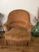 Beautiful vintage mustard velvet tub chair.