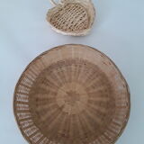 Lot of 5 wicker baskets