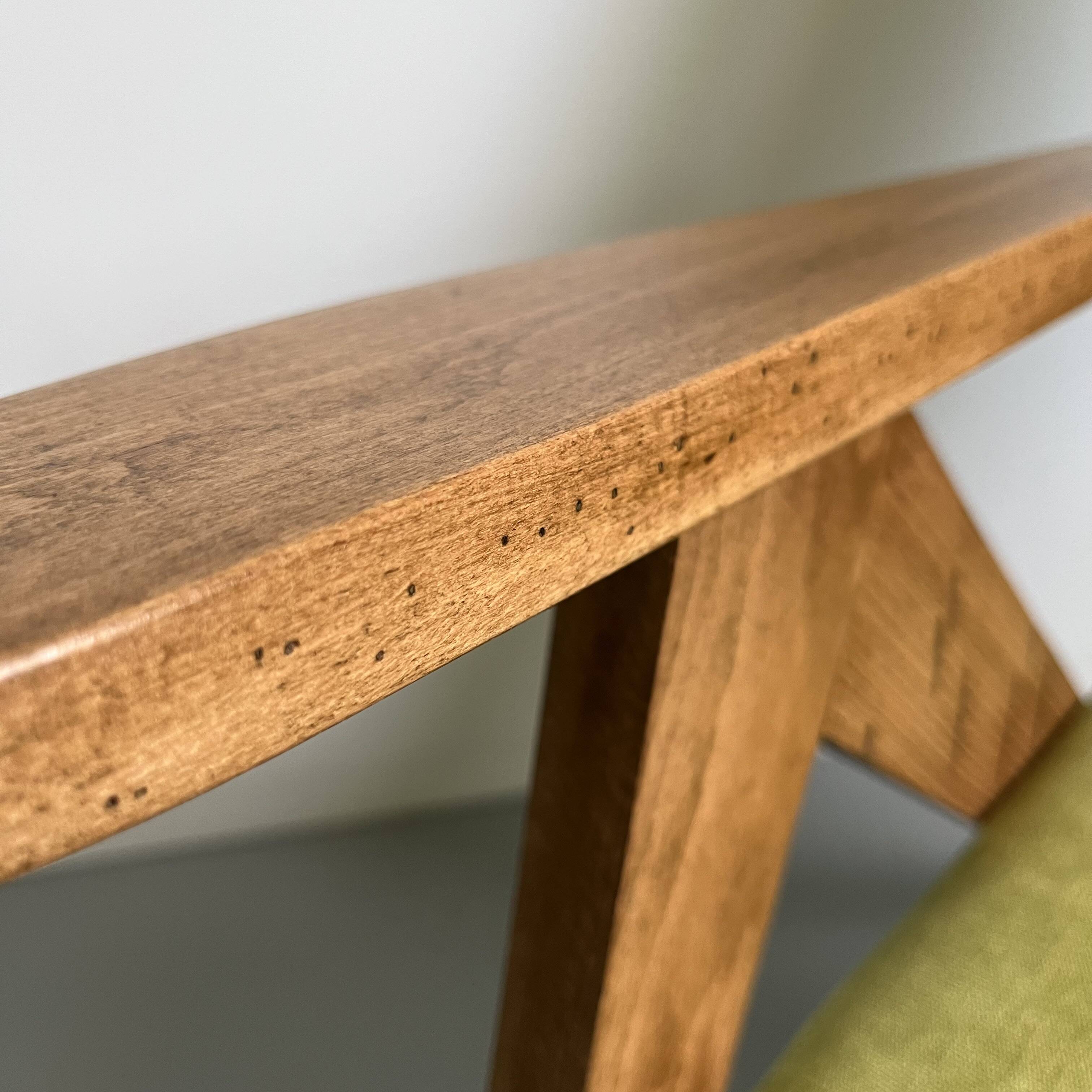 Vintage Mid-Century Modern Armchair: Lime Green Fabric and Beech Wood Frame