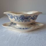 Saucière modèle Aramis de Longchamp. Terre de fer bleu