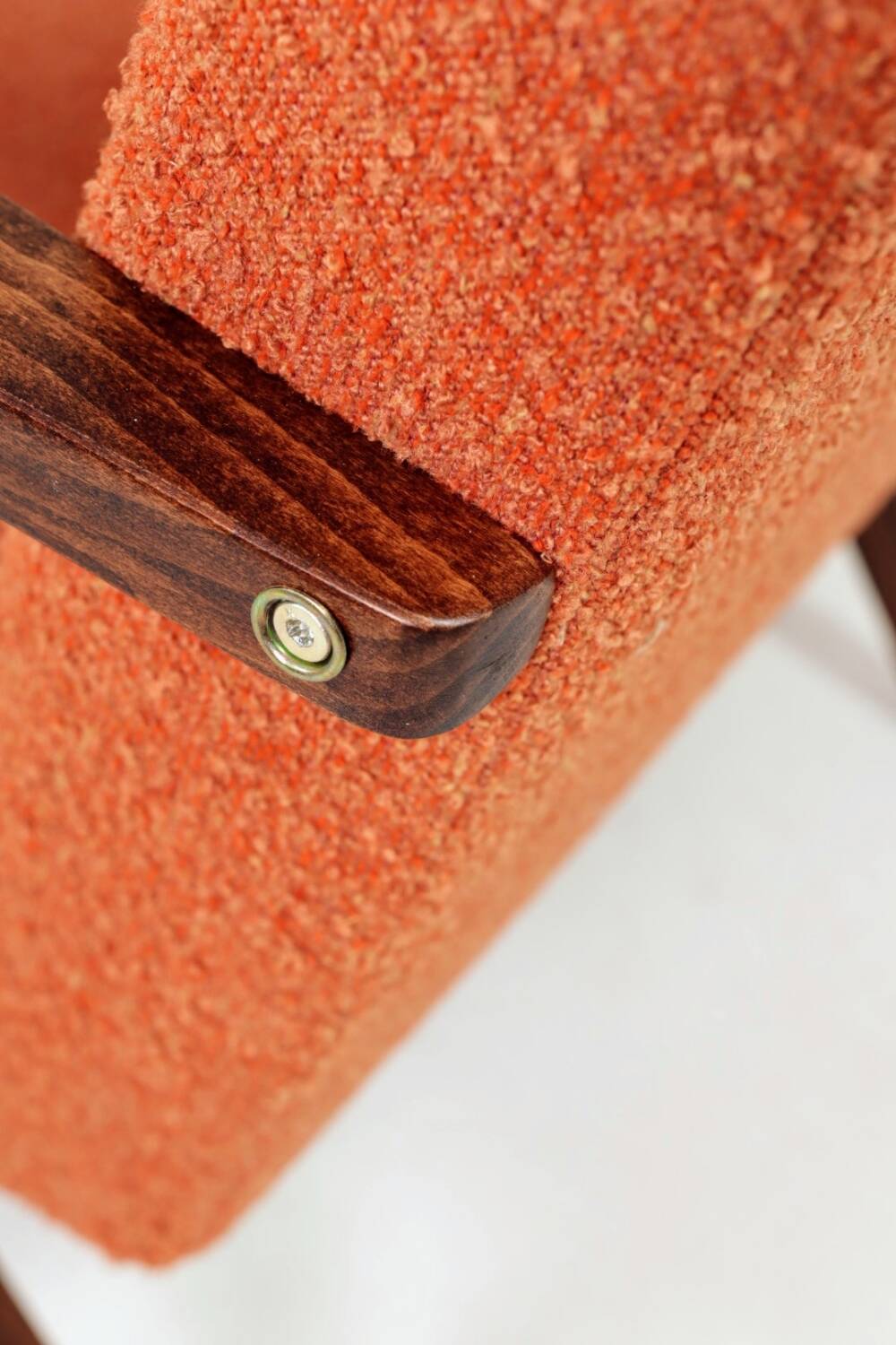 Fauteuil Vintage avec Repose-Pieds  terracotta Bouclette