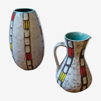 Ensemble de deux vases Jasba, 1950