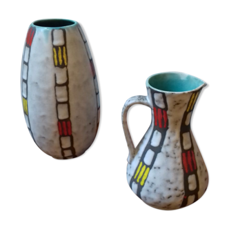 Set of two Jasba vases, 50s