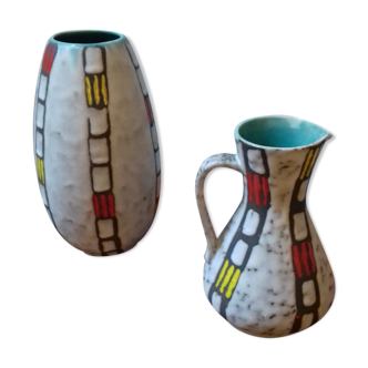 Ensemble de deux vases Jasba, 1950