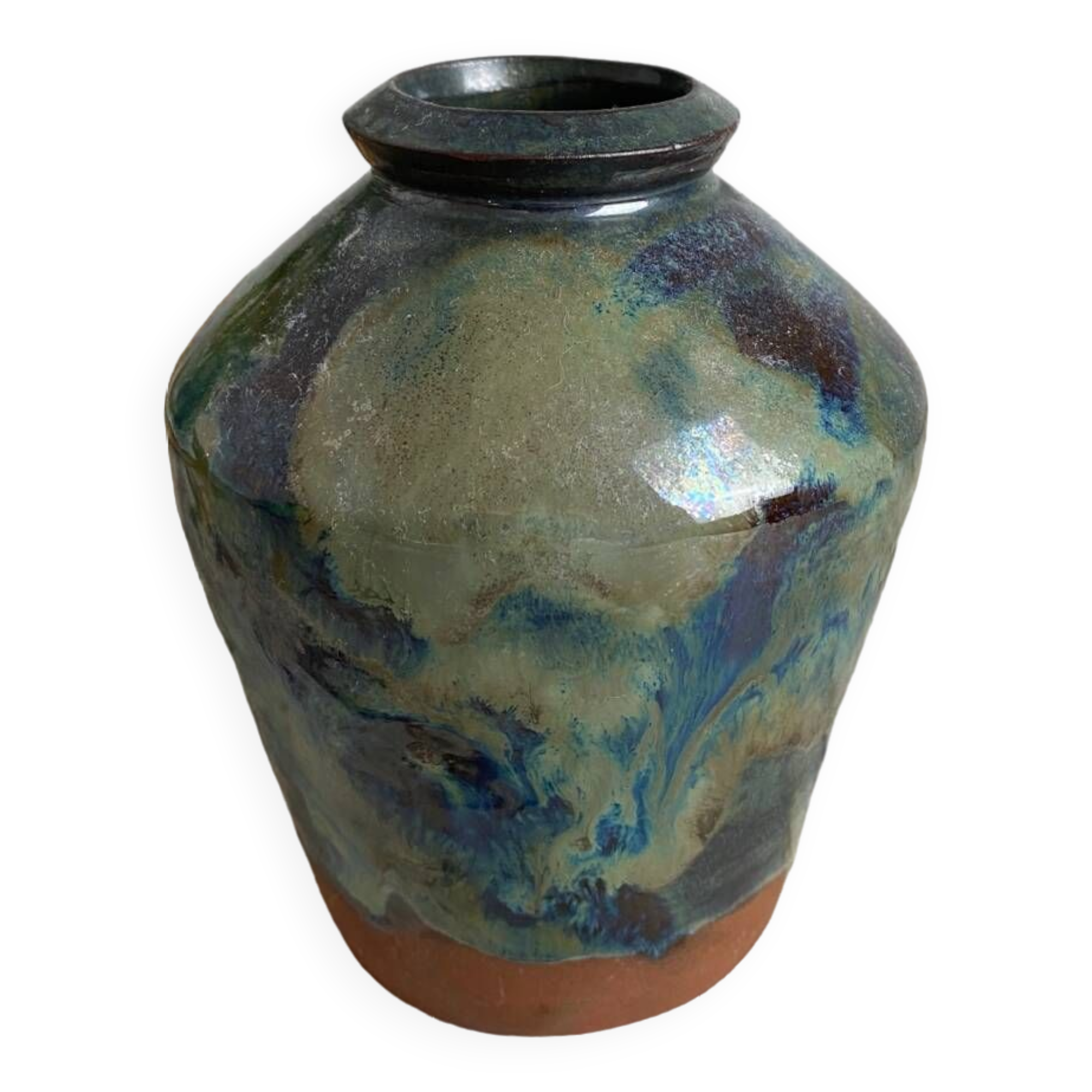 Glazed terracotta vase