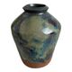 Glazed terracotta vase