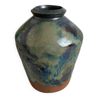 Glazed terracotta vase