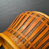 Pot with braided bamboo lid