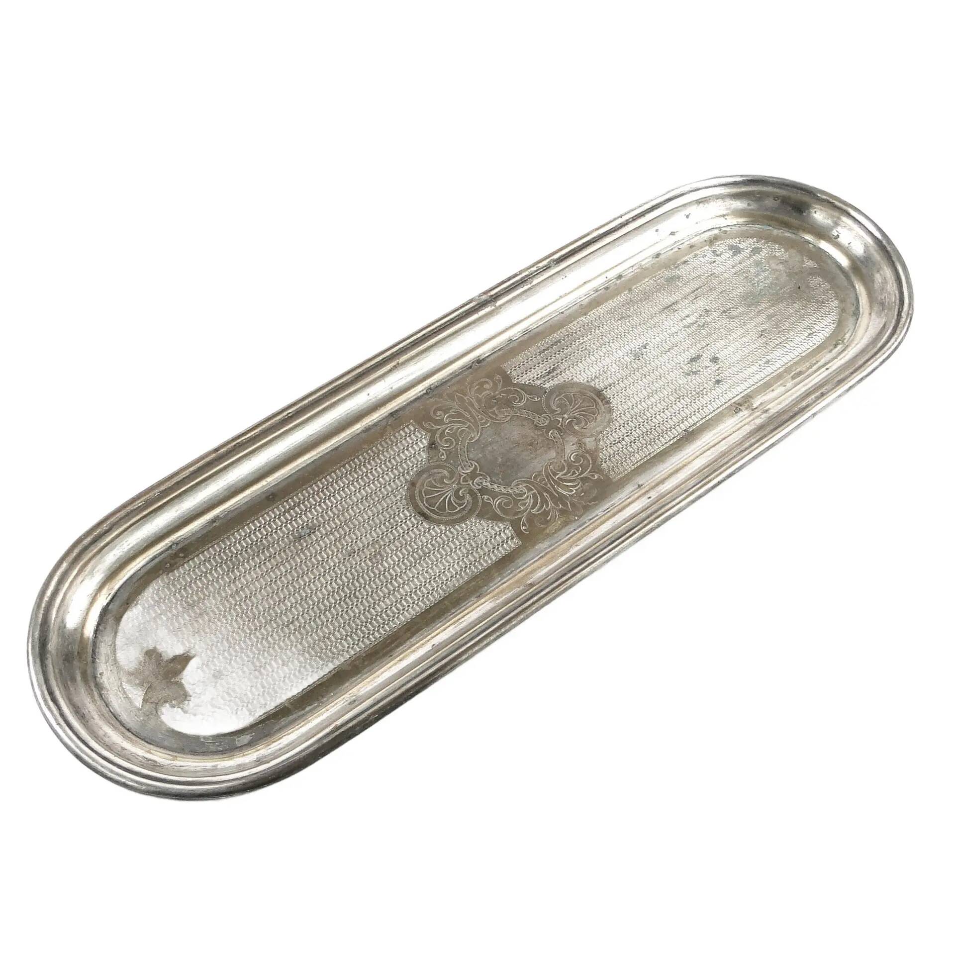 Eclectic tray for glasses, silver-plated brass, WMF, Germany, 19th century