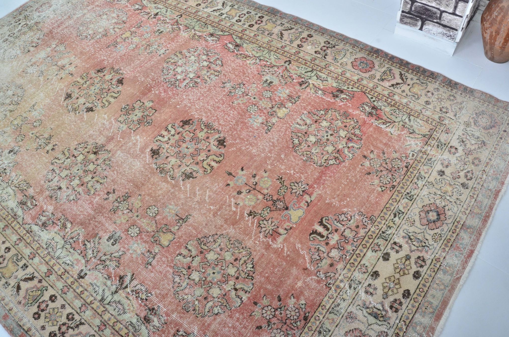 Tapis vintage turc Oushak sku 3306