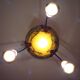 Art Deco Lustre Noverdy France in beaten iron