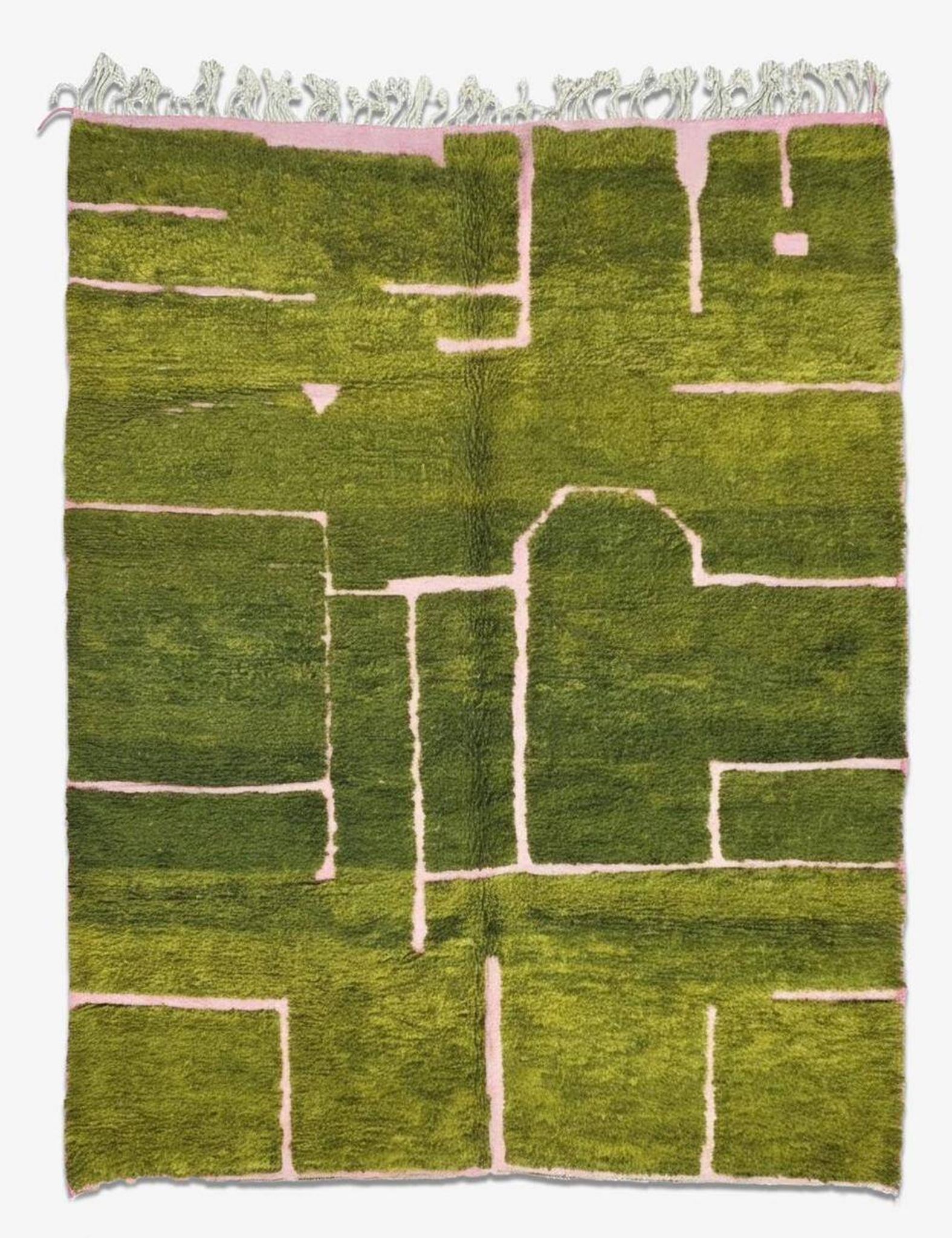 Contemporary Green Carpet - 310 x 250 cm