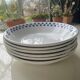 6 “checkerboard” soup plates Moulin des Loups