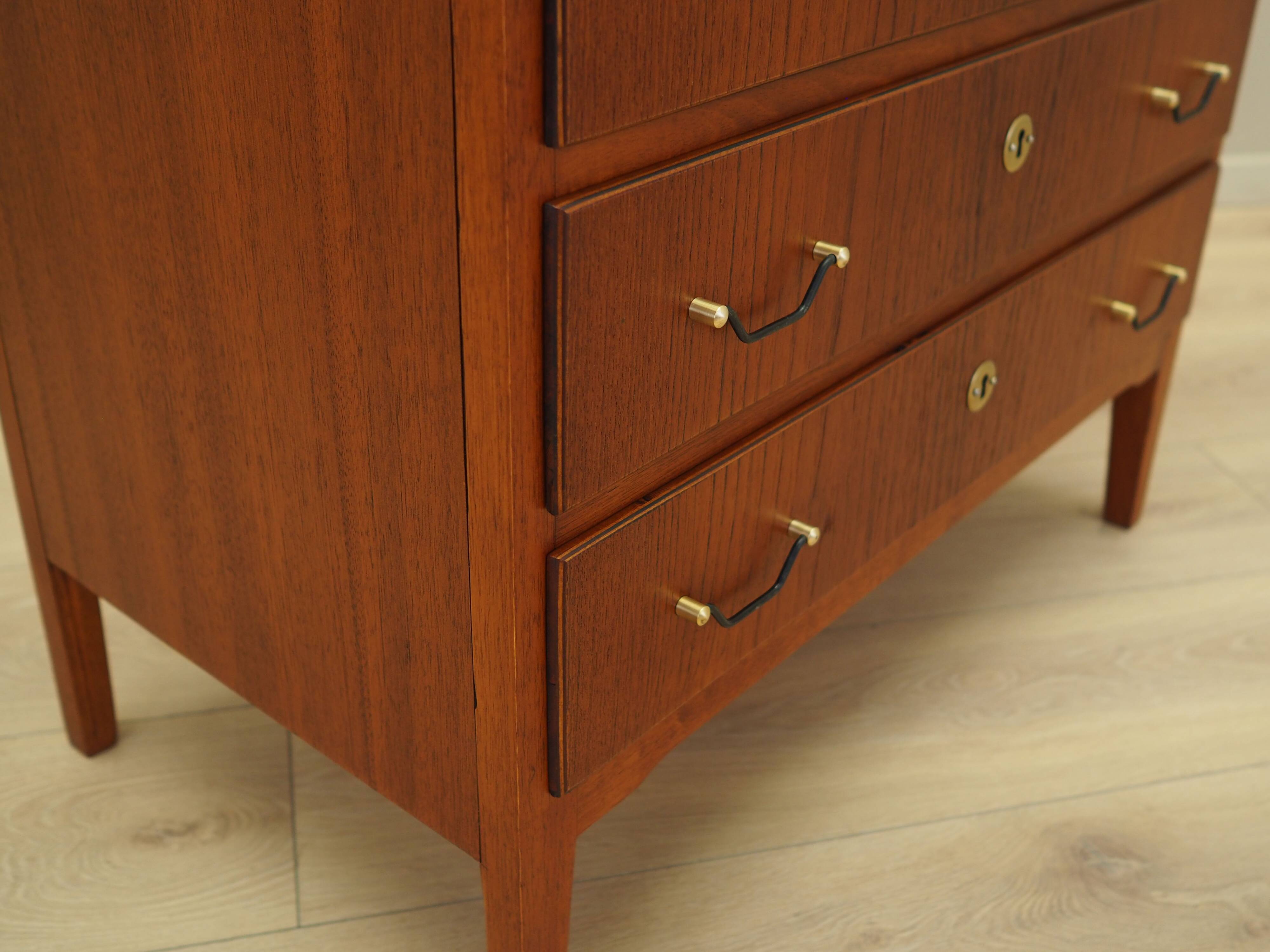 Teak chest of drawers, Danish design, 1970s, production: Denmark