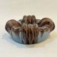 1960s 1970s ceramic ashtray signed Saint Mard Paris brown blue enamel