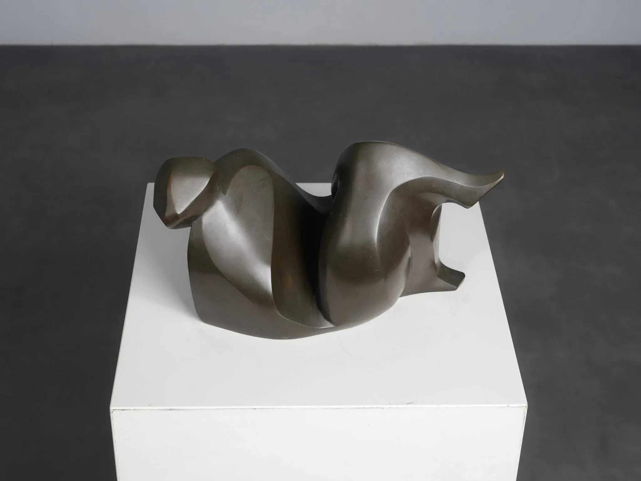 Abstract bronze female figure sculpture by Francine Govers, Netherlands, 1990s