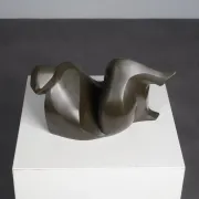 Abstract bronze female figure sculpture by Francine Govers, Netherlands, 1990s